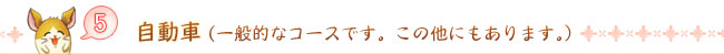5.自動車(一般的なコースです。この他にもあります。)